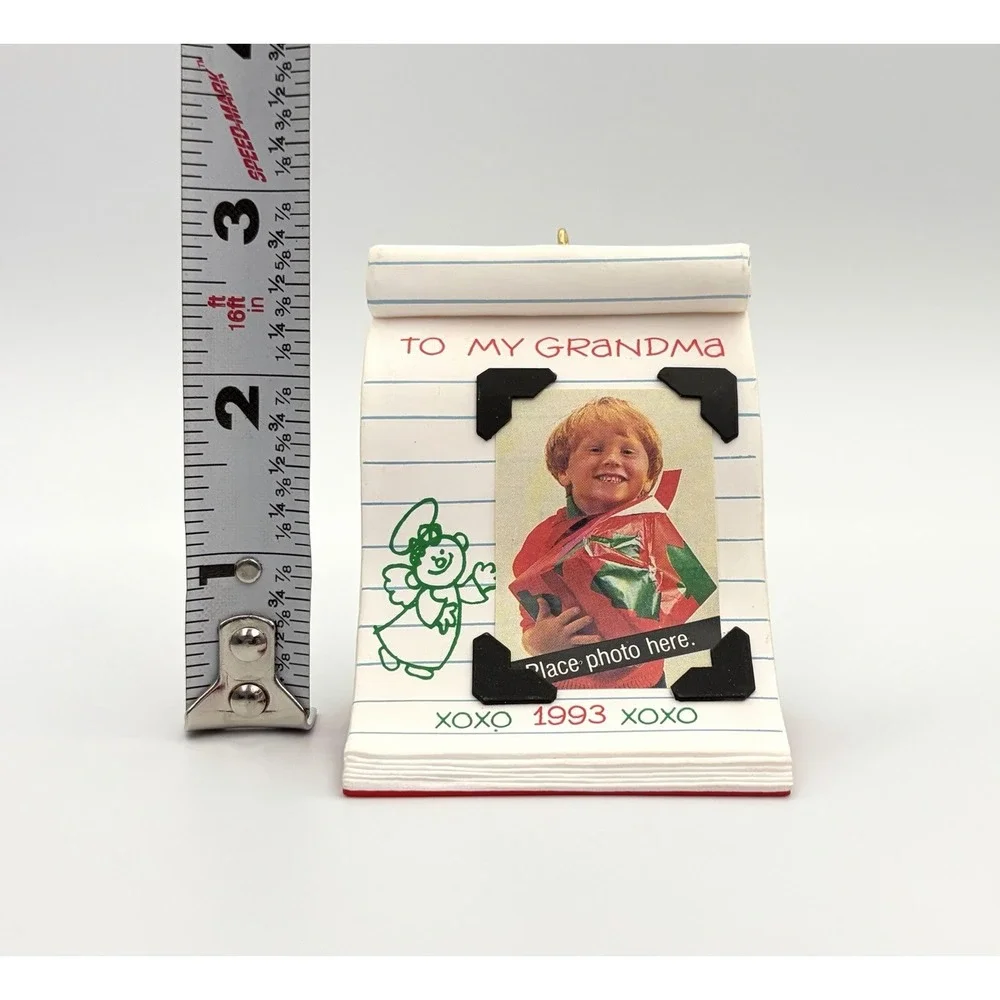 Hallmark Keepsake Ornament 1993 To My Grandma Photo Holder Picture Frame VTG
